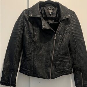 Nicole by Nicole Miller Black Leather Jacket